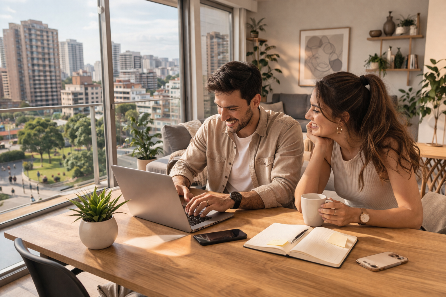 Estilo de vida urbano y home office en departamentos modernos en Jesús María con vista a la ciudad - Abitare