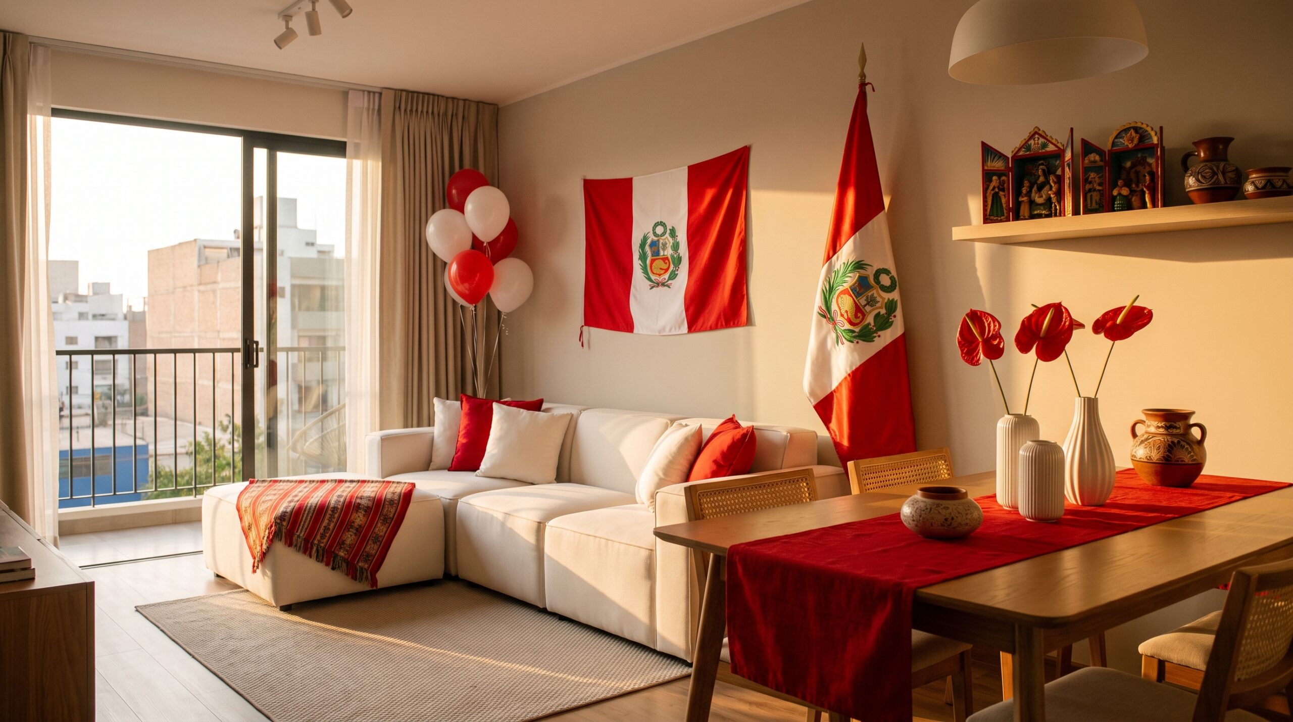 Ideas para Decorar tu Departamento en Fiestas Patrias: Rojo y Blanco con Mucho Estilo 1 Decorar departamento para fiestas patrias